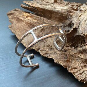 LUCKY BRAND - Sterling Silver Plated Cuff Bangle Ladder Bracelet